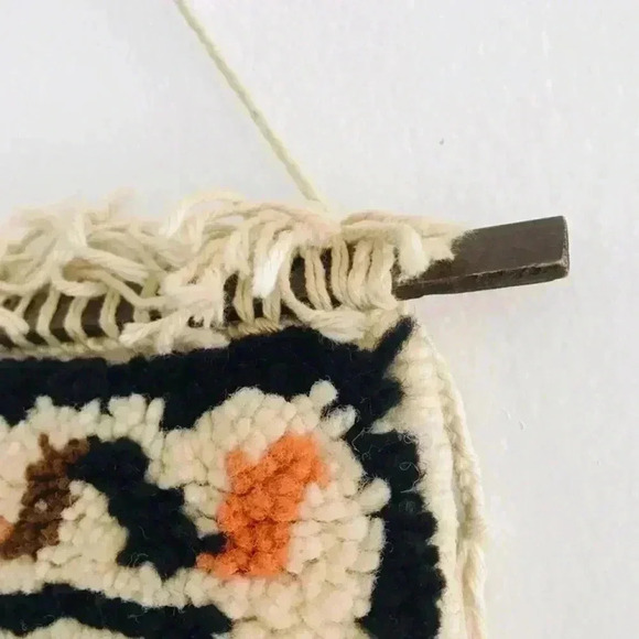 Rare Vintage Wool Wall Hanging Tapestry Lamas Animal Print - Picture 7 of 7